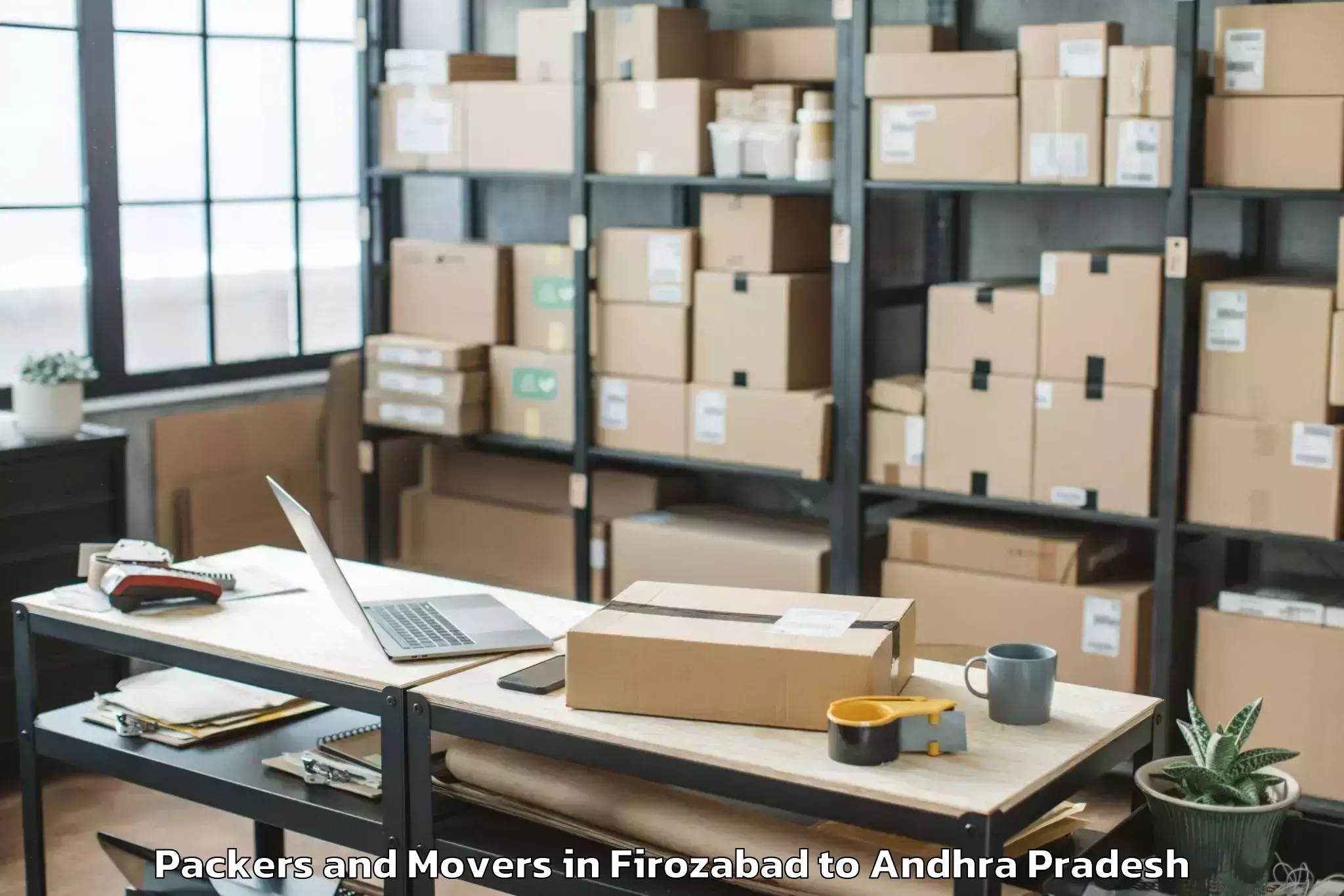 Book Firozabad to Nuzividu Packers And Movers Online